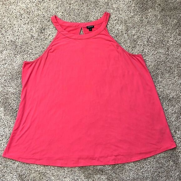 Torrid Studio Knit High Neck Tank Sleeveless Bubble Gum Pink Size 4X - Picture 3 of 8